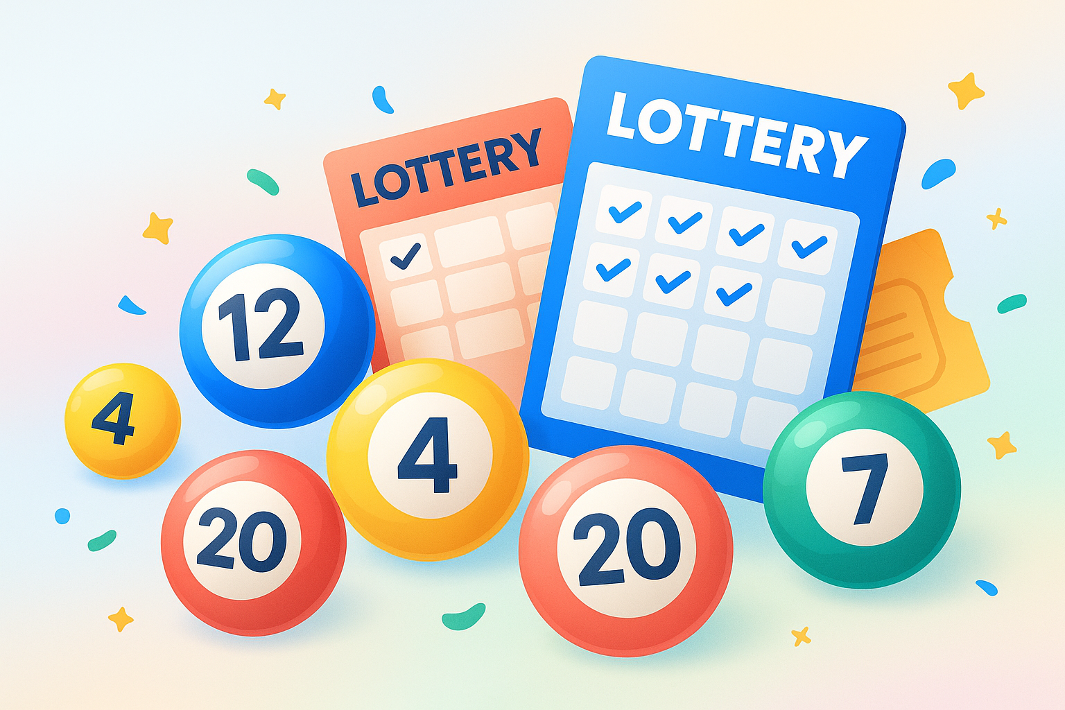 Lottery tickets and balls